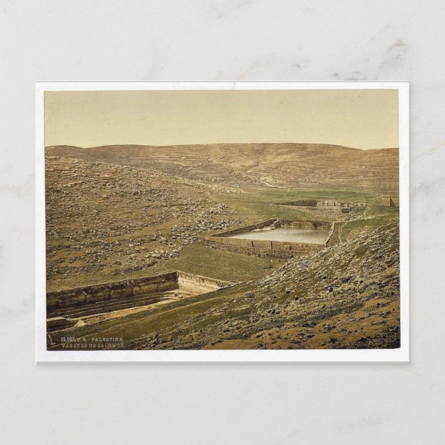 Carte Postale Les piscines de Salomon, Bethléem, Terre Sainte (c (Devant)