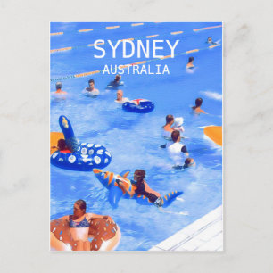 Carte Postale Les piscines de Sydney Voyage art numérique
