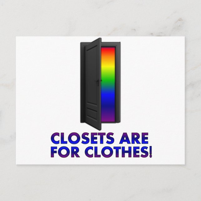 Carte Postale Les placards sont pour les vêtements (Devant)