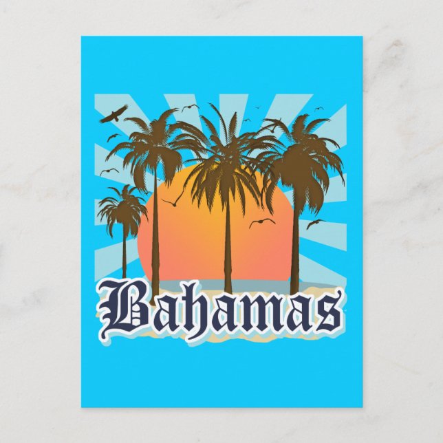 Carte Postale Les plages des Bahamas (Devant)