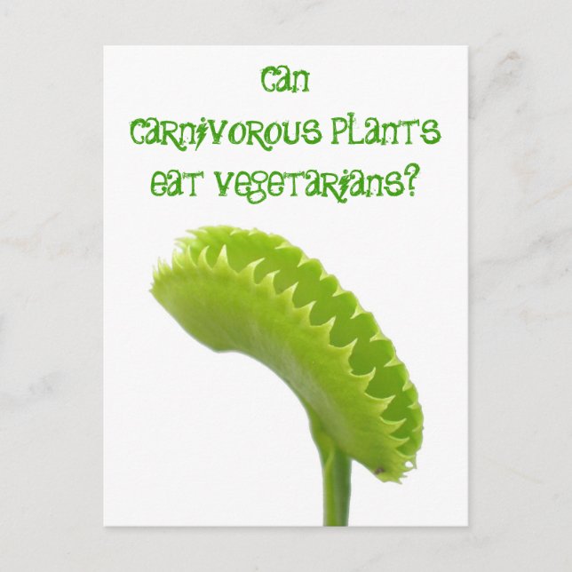 Carte Postale Les plantes carnivores peuvent-elles manger des vé (Devant)