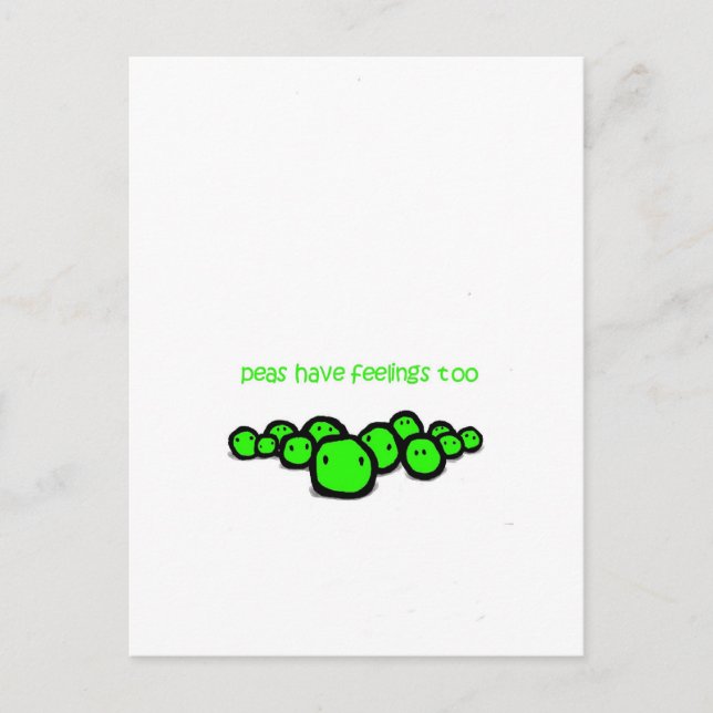 Carte Postale les pois se sentent trop (Devant)