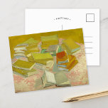 Carte Postale Les pôles des romans français | Vincent van Gogh<br><div class="desc">Piles of French Novels (1887) de l'artiste post-impressionniste néerlandais Vincent Van Gogh. L'oeuvre originale est une huile sur toile représentant des piles de livres dans des tons jaunes vibrants. Utilisez les outils de conception pour ajouter du texte personnalisé ou personnaliser l'image.</div>