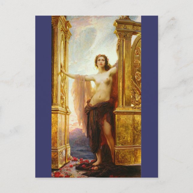 Carte Postale Les portes de l'aube - Herbert James Draper (Devant)