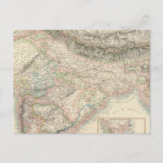 Carte Postale Les possessions britanniques aux Indes orientales (Devant)