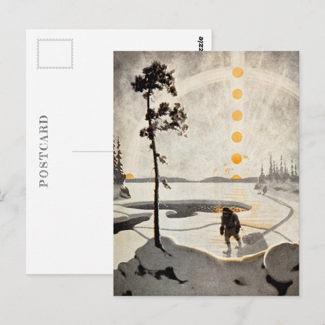 Carte Postale Les Postmen du Far | Arthur Heming | (Devant / Derrière)