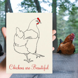 Carte Postale Les poules sont de beaux dessins de poules dansant