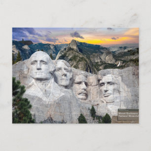 Carte Postale Les présidents de l'Amérique du Mont Rushmore  