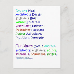 Carte Postale Les professeurs créent