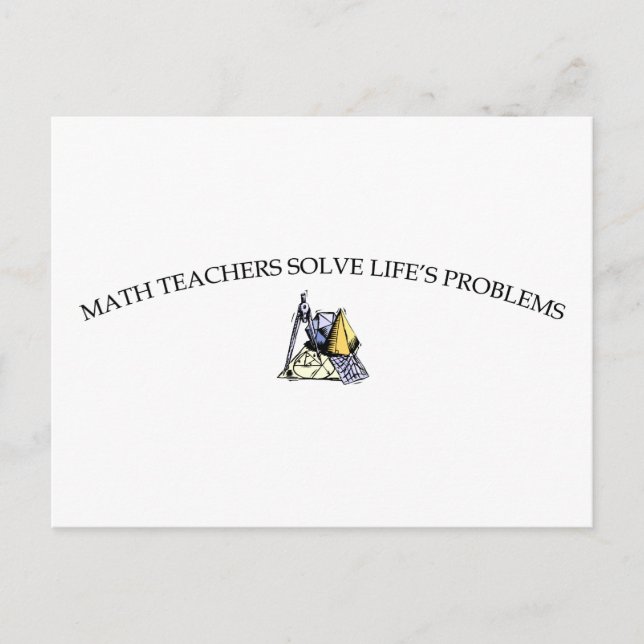 Carte Postale Les professeurs de mathématiques résoudent les pro (Devant)