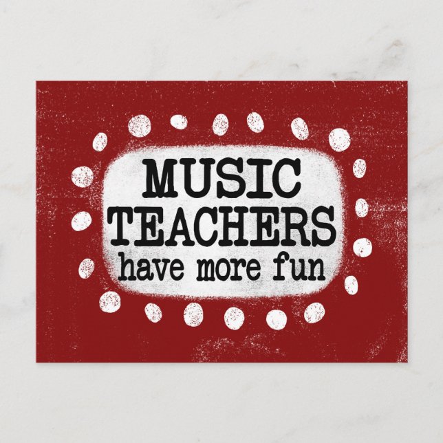 Carte postale Les professeurs de musique s'amusent (Devant)