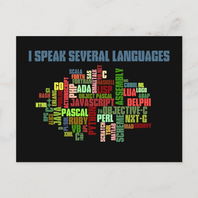 Carte Postale Les Programmeurs Ont Plusieurs Compétences En Prog (Devant)