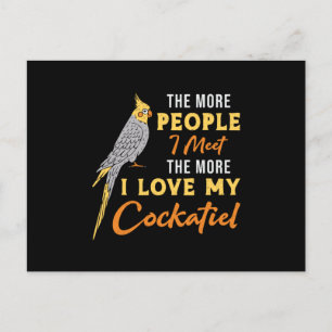 Carte Postale Les Propriétaires De Cockatiel Aiment Mon Amoureux