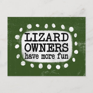 Carte postale Les propriétaires de lézards s'amuse