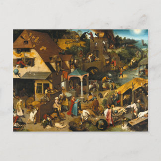 Carte Postale Les proverbes hollandais - Pieter Bruegel