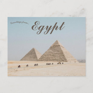 Carte Postale Les pyramides de Gizeh à Gizeh en Egypte