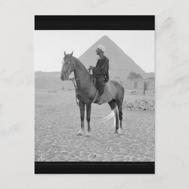 Carte Postale Les Pyramides de Gizeh avec Horseman vers 1934 (Devant)