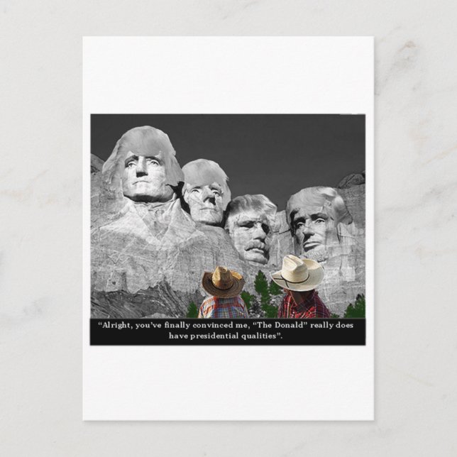 Carte Postale "Les qualités présidentielles du Donald's" (Devant)