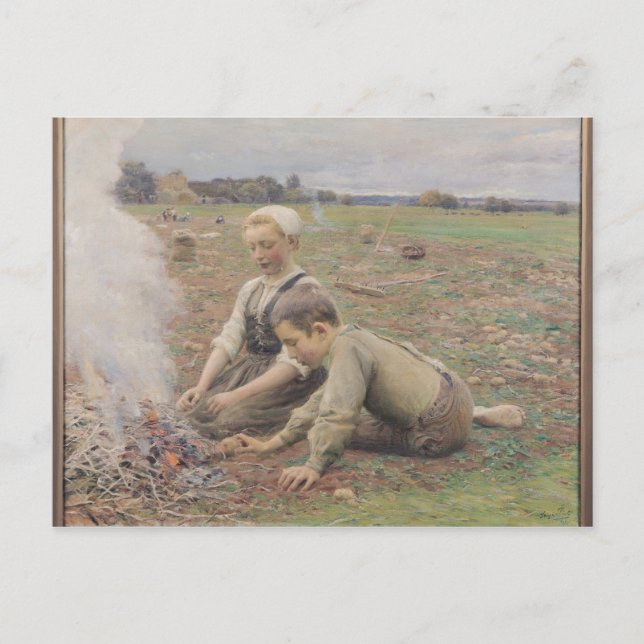 Carte Postale Les rameurs de pommes de terre, 1898 (Devant)