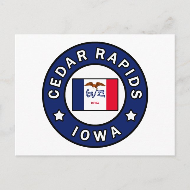 Carte Postale Les rapides de cèdre Iowa (Devant)