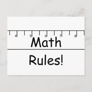 Carte Postale Les règles mathématiques !