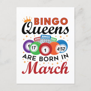 Carte Postale Les reines de bingo naissent en mars