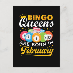 Carte Postale Les reines de bingo naissent le jour de leur anniv
