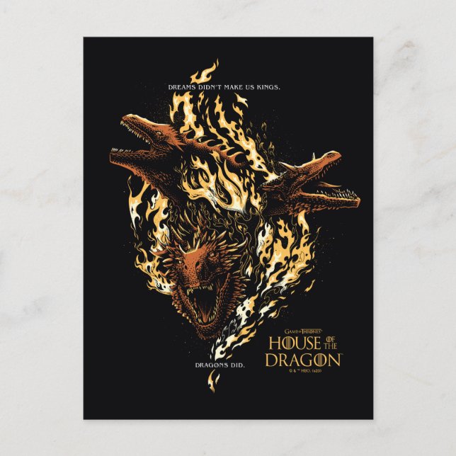 Carte Postale Les rêves ne nous ont pas fait rois. Les dragons,  (Devant)