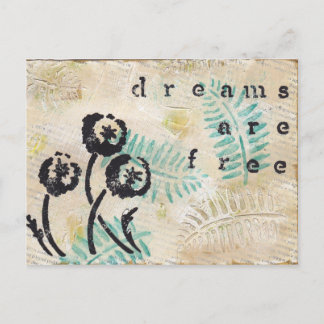 Carte Postale Les rêves sont libres