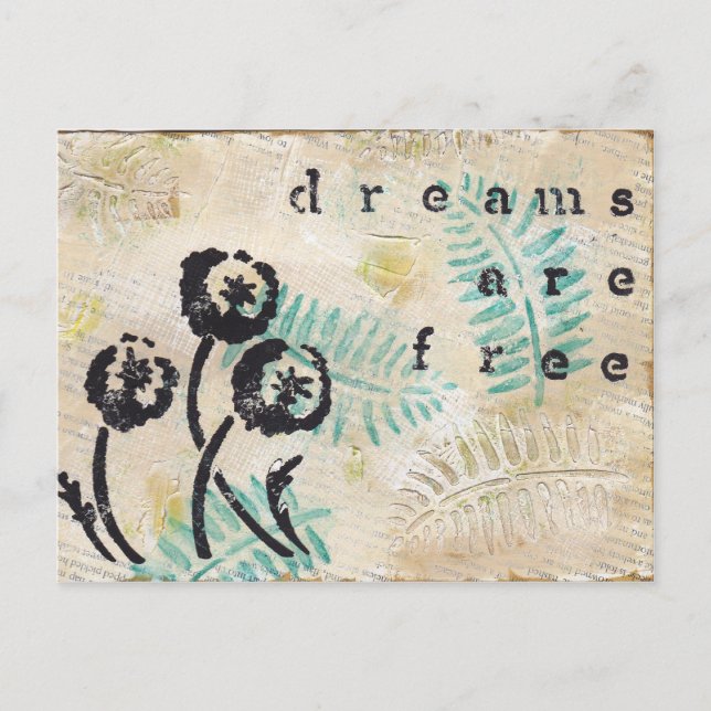 Carte Postale Les rêves sont libres (Devant)