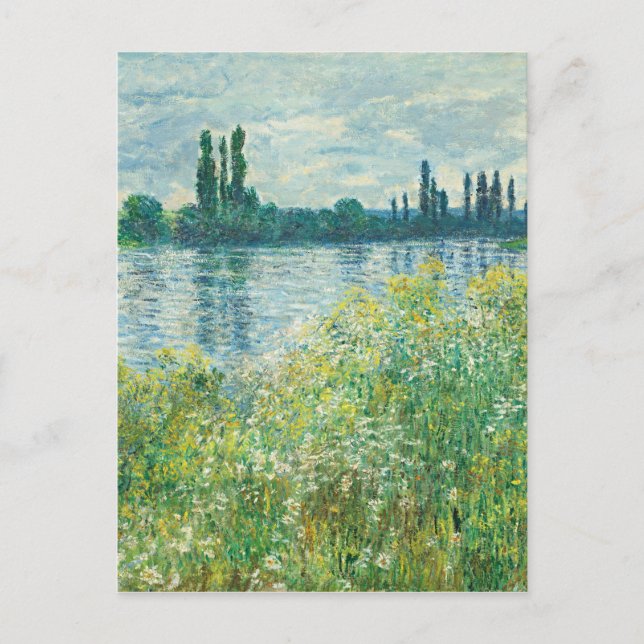 Carte Postale Les rives de la Seine par Monet (Devant)