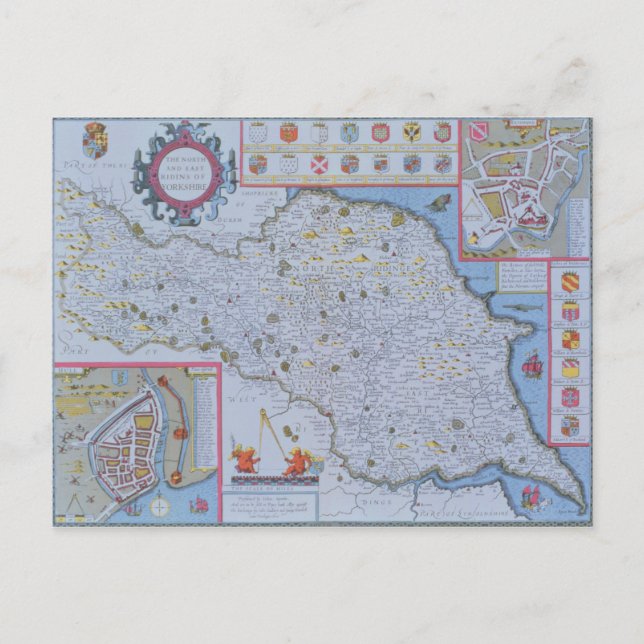 Carte Postale Les rives nord et est du Yorkshire (Devant)