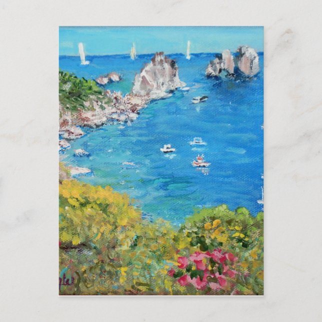 Carte Postale Les rochers de Faraglioni - (Devant)