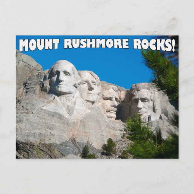 Carte Postale Les Rochers Du Mont Rushmore ! Mont Rushmore, Dako (Devant)