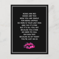 Les roses sont Poem Rouge Drôle Divorce