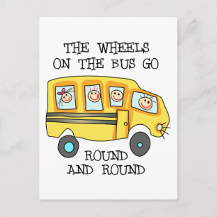 Carte Postale Les roues du bus