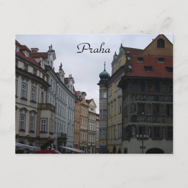 Carte Postale les rues de prague (Devant)