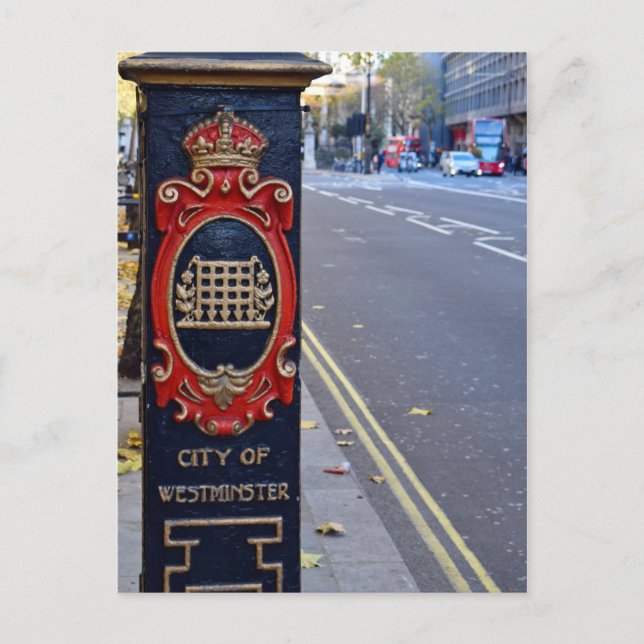 Carte Postale Les rues de Westminster - Londres (Devant)