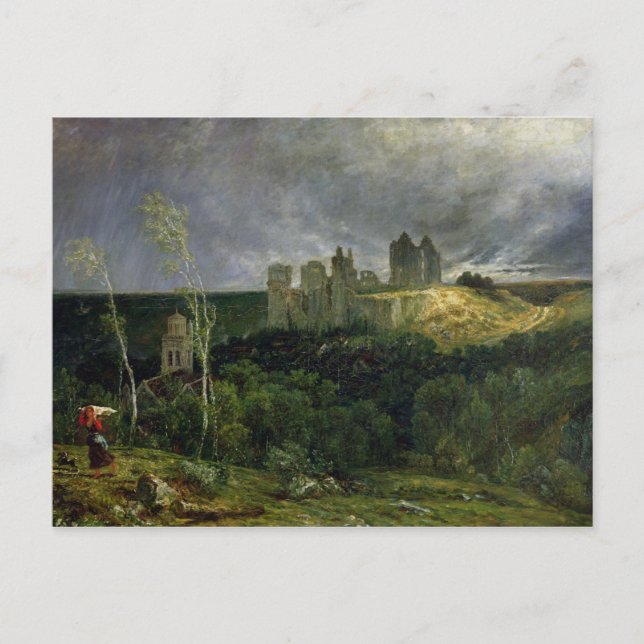Carte Postale Les ruines de Chateau de Pierrefonds, 1861 (Devant)