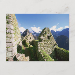 Carte Postale Les ruines incanes au Machu Picchu dans les Andes