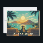 Carte Postale  Les Saintes Guadeloupe fort Napoleon<br><div class="desc">Plongez dans l’atmosphère unique des Saintes en Guadeloupe avec cette affiche vintage rétro. Inspirée du style carte postale des années 50, elle représente le célèbre Fort Napoléon avec son canon face à la mer, des voiliers sur fond de coucher de soleil, et des palmiers tropicaux encadrant la scène. Idéal en...</div>