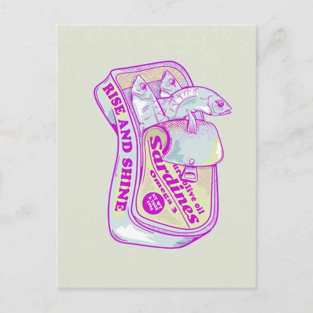 CARTE POSTALE LES SARDAIRES DE SOMMEIL S'ÉLEVENT ET S'ÉLEVENT (Devant)