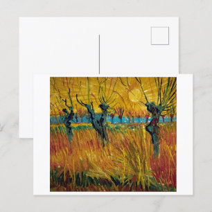 Carte Postale Les saules au coucher du soleil   Van Gogh