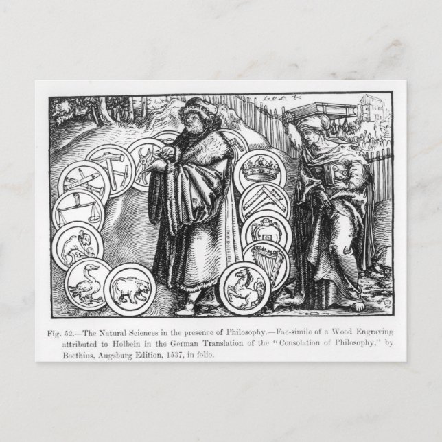 Carte Postale Les sciences naturelles en présence de (Devant)