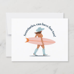 Carte Postale Les Secrétaires Peuvent Aussi S'Amuser - Cowgirl S