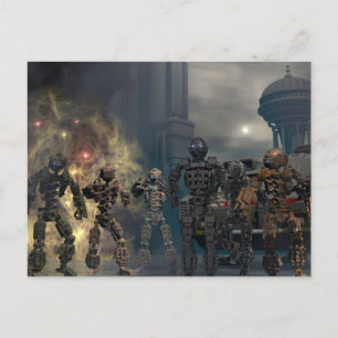 Carte Postale les sept magnifiques robots b