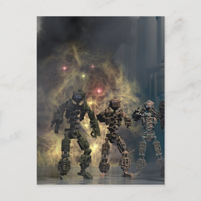 Carte Postale les sept magnifiques robots b (Devant)