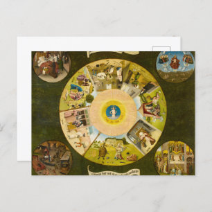 Carte Postale Les sept péchés mortels et les quatre Dernières ch