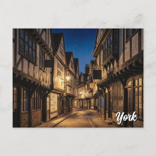 Carte Postale Les Shambles dans la nuit York England