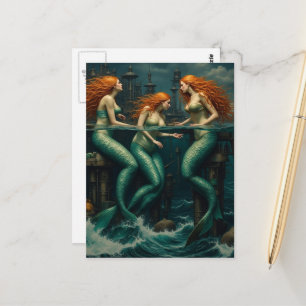 Carte Postale Les sirènes viennent sur le quai une fois par an